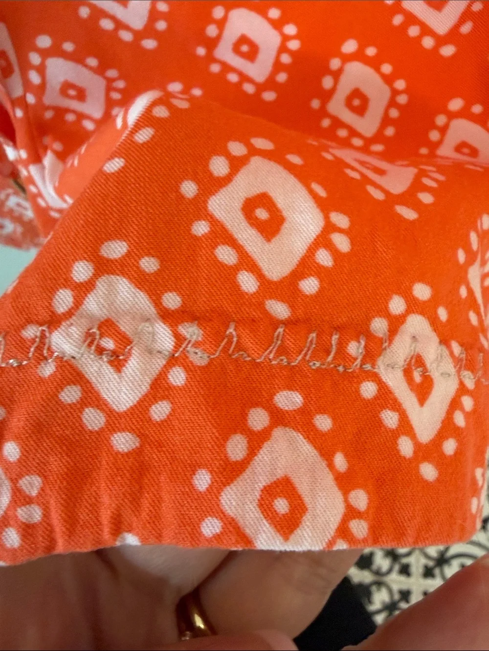 Lilly Pulitzer Orange and White Printed Shorts